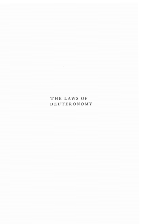 Cover image for book The Laws of Deuteronomy