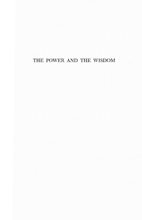 Cover image for book The Power and the Wisdom
