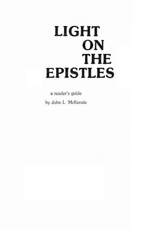 Cover image for book Light on the Epistles
