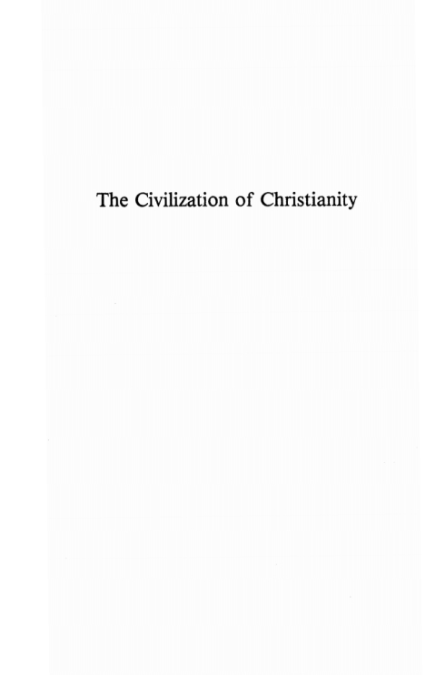 Cover image for book The Civilization of Christianity