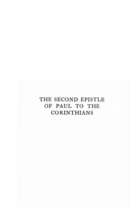 Cover image for book The Second Epistle of Paul to the Corinthians