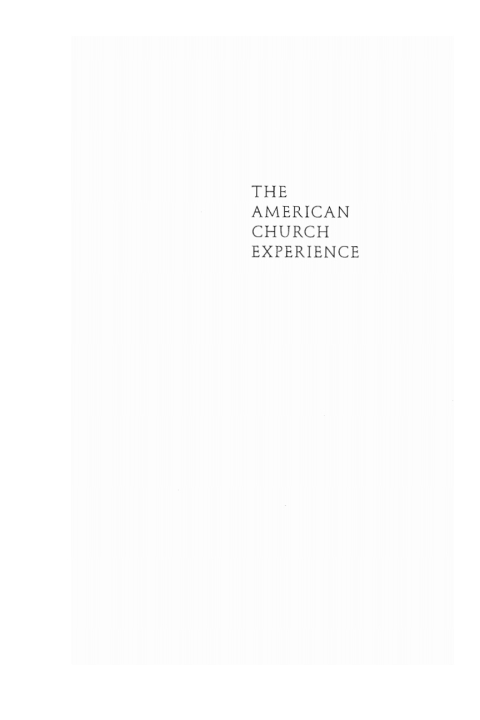 Cover image for book The American Church Experience