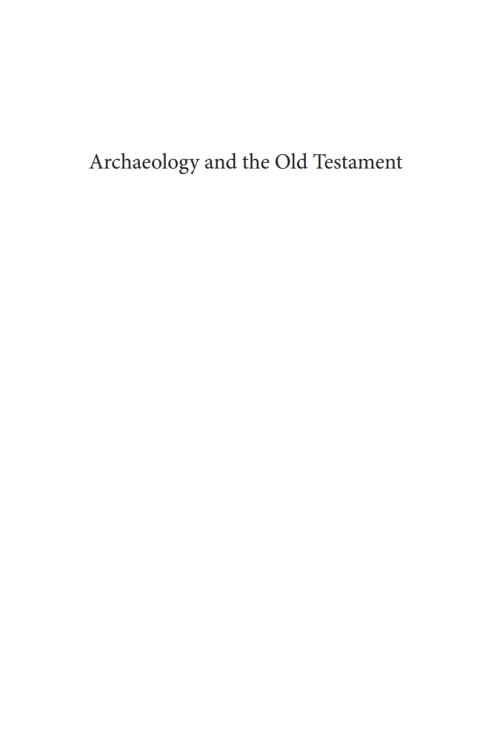 Cover image for book Archaeology and the Old Testament