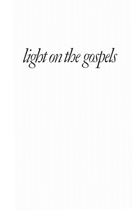 Cover image for book Light on the Gospels
