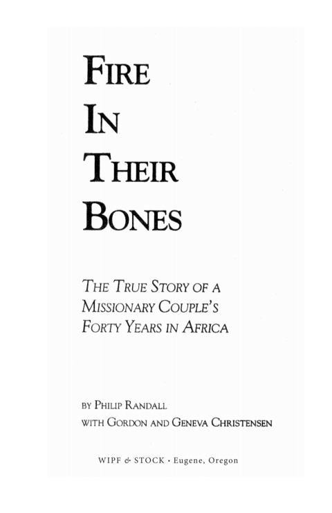 Cover image for book Fire in Their Bones