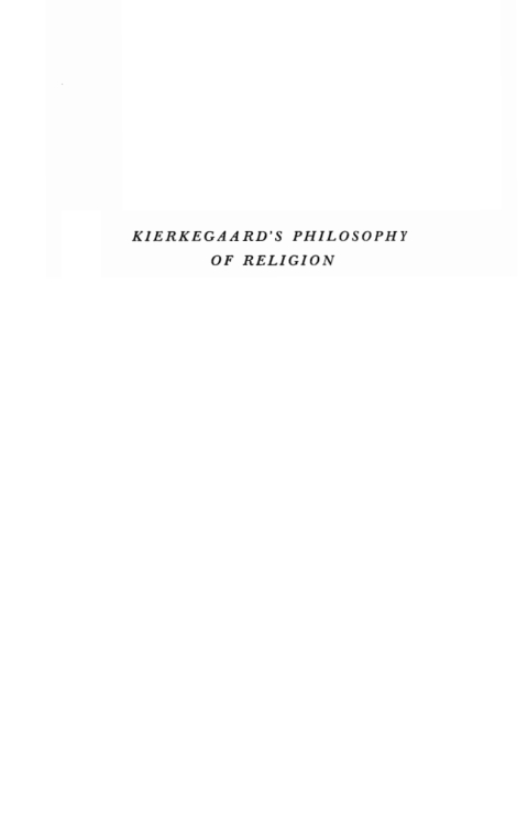 Cover image for book Kierkegaard's Philosophy of Religion