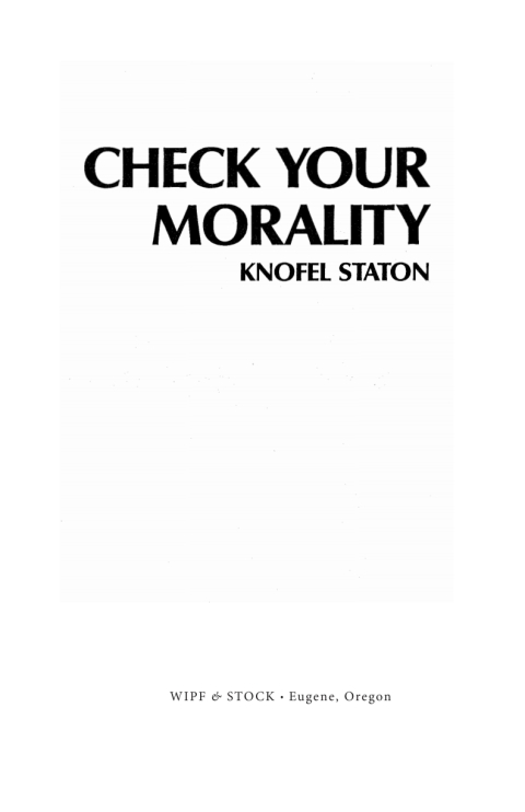Cover image for book Check Your Morality