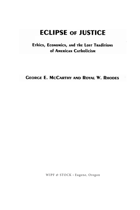 Cover image for book Eclipse of Justice