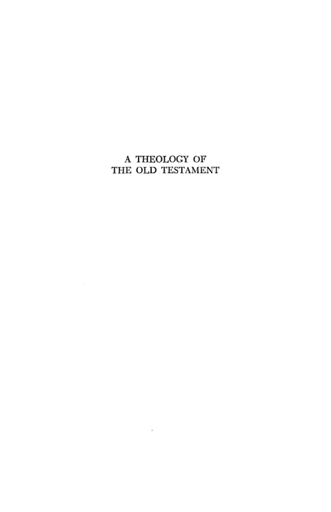 Cover image for book A Theology of the Old Testament