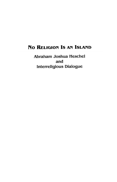 Cover image for book No Religion Is an Island