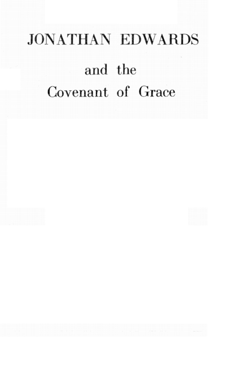 Cover image for book Jonathan Edwards and the Covenant of Grace