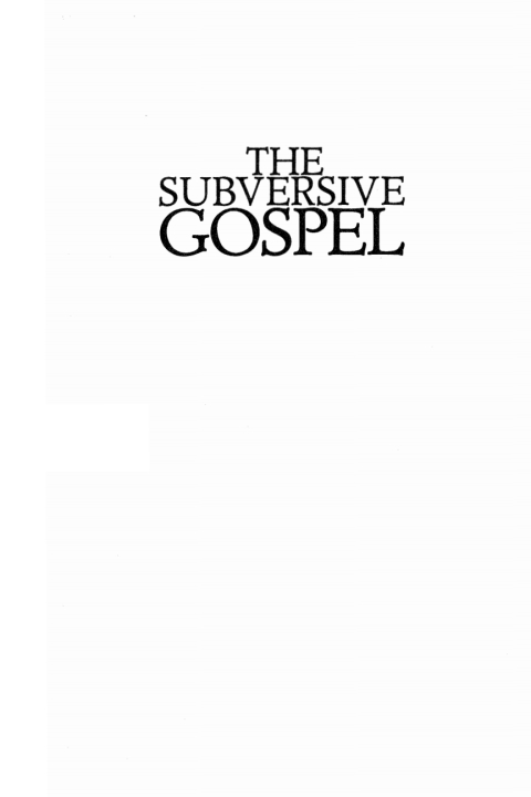 Cover image for book The Subversive Gospel