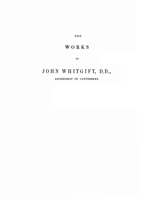 Cover image for book The Works of John Whitgift