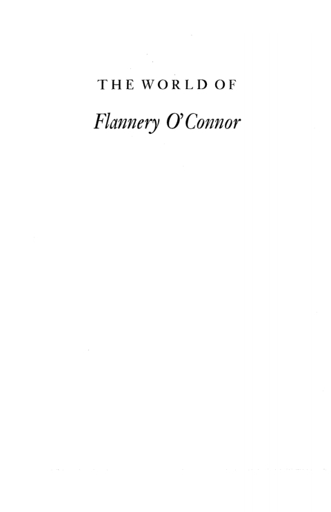 Cover image for book The World of Flannery O'Connor