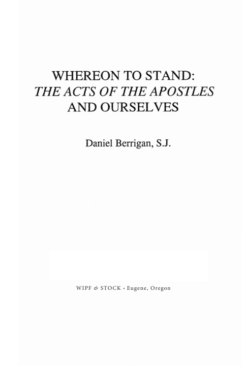 Cover image for book Whereon to Stand