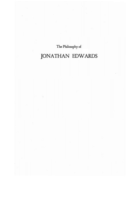 Cover image for book The Philosophy of Jonathan Edwards