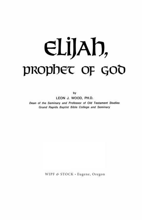 Cover image for book Elijah