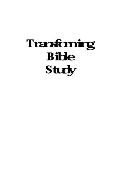 Cover image for book Transforming Bible Study