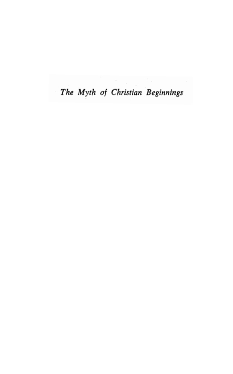 Cover image for book The Myth of Christian Beginnings