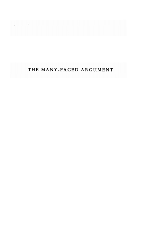 Cover image for book The Many-Faced Argument