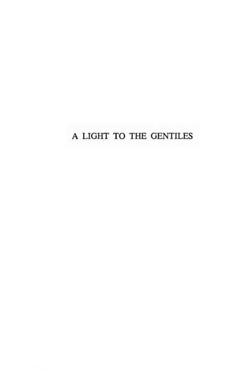 Cover image for book A Light to the Gentiles
