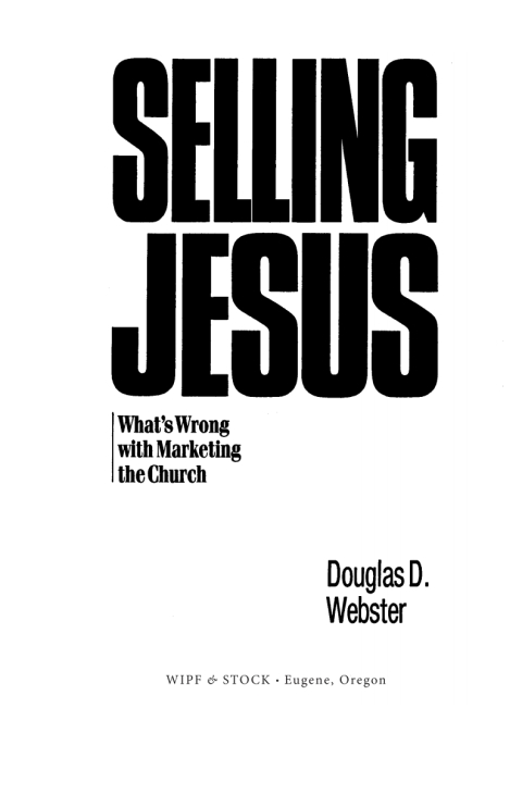 Cover image for book Selling Jesus