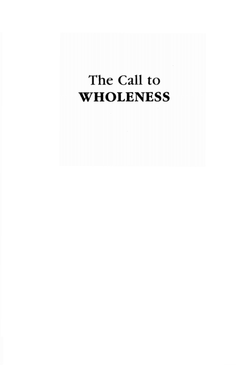 Cover image for book The Call to Wholeness: Health as a Spiritual Journey