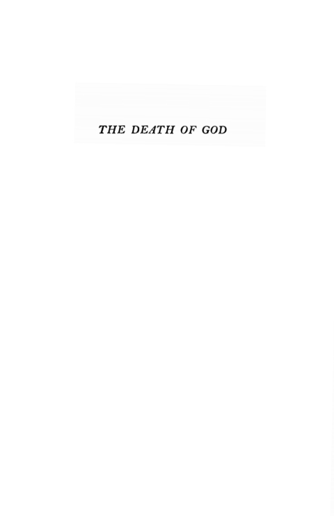Cover image for book The Death of God