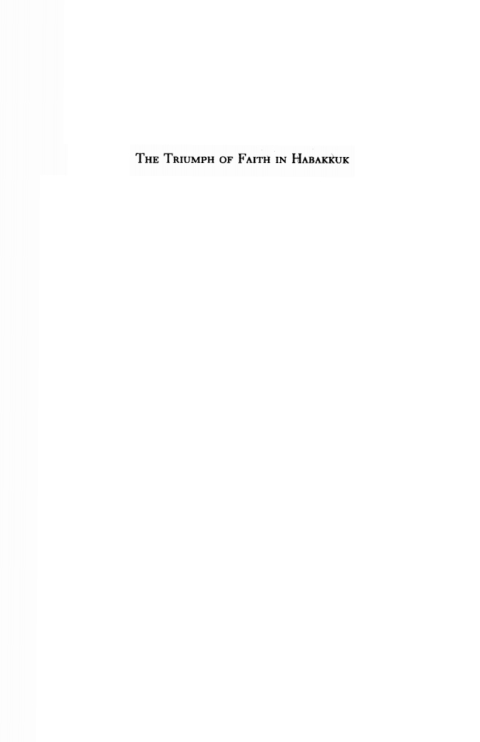 Cover image for book The Triumph of Faith in Habakkuk