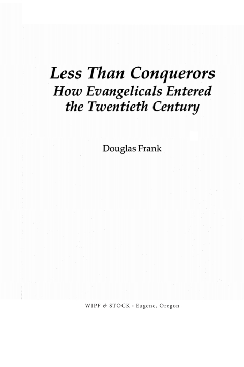 Cover image for book Less Than Conquerors
