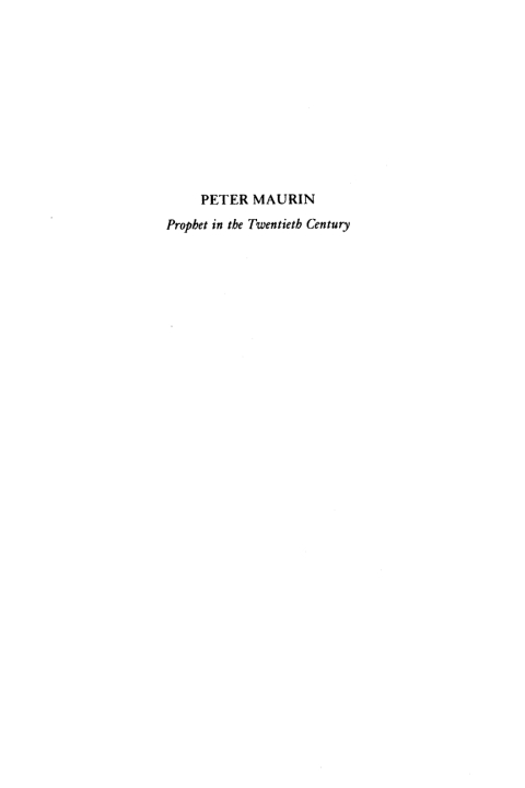 Cover image for book Peter Maurin