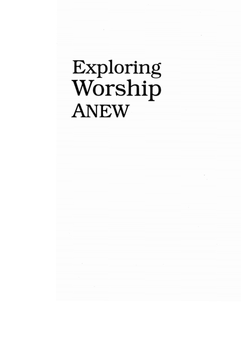 Cover image for book Exploring Worship Anew
