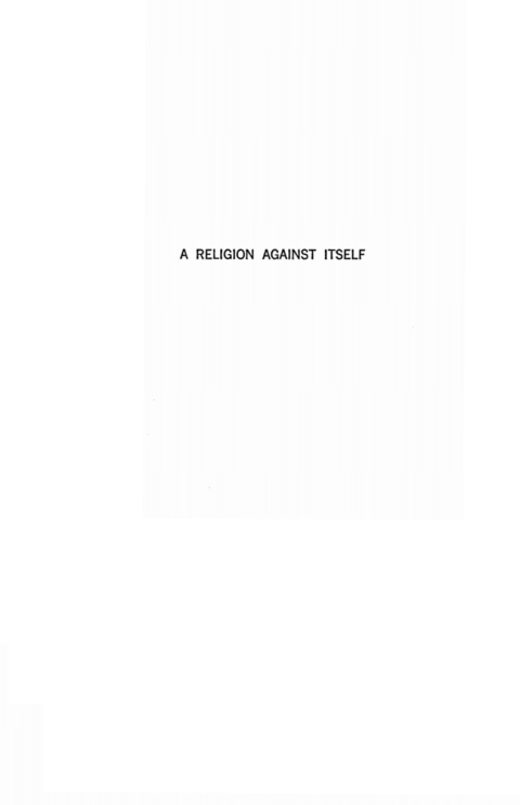 Cover image for book A Religion against Itself