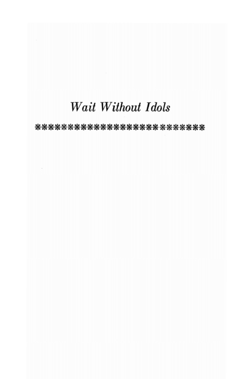 Cover image for book Wait Without Idols