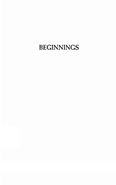 Cover image for book Beginnings