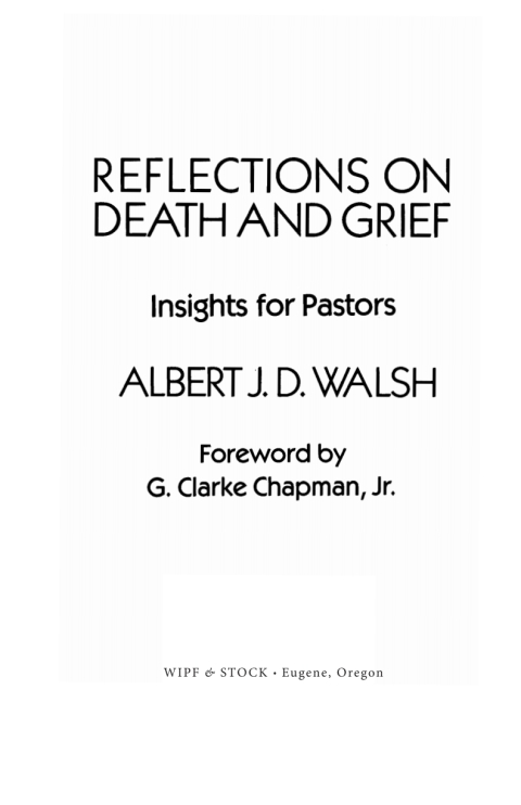 Cover image for book Reflections on Death and Grief