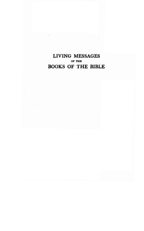Cover image for book Living Messages of the Books of the Bible