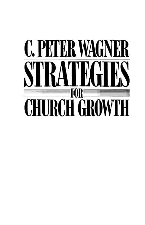 Cover image for book Strategies for Church Growth