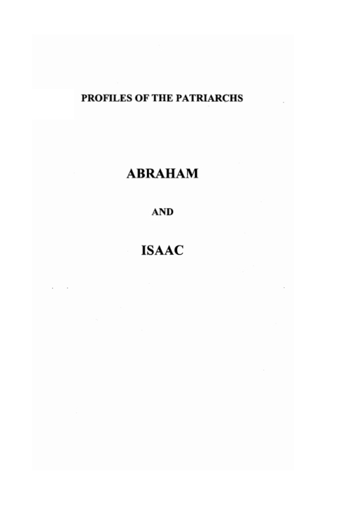 Cover image for book Profiles of the Patriarchs, Volume 1