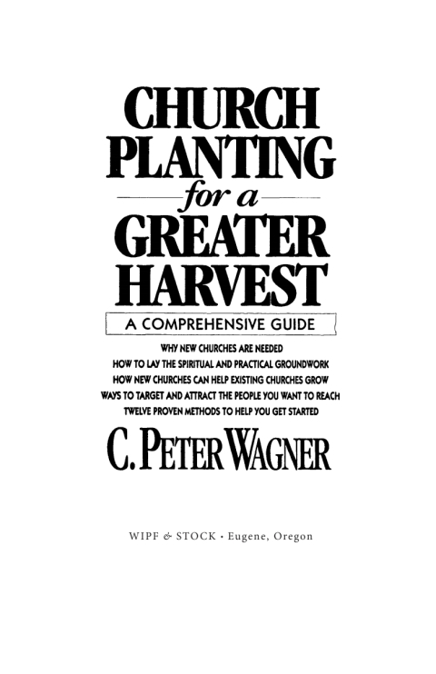 Cover image for book Church Planting for a Greater Harvest