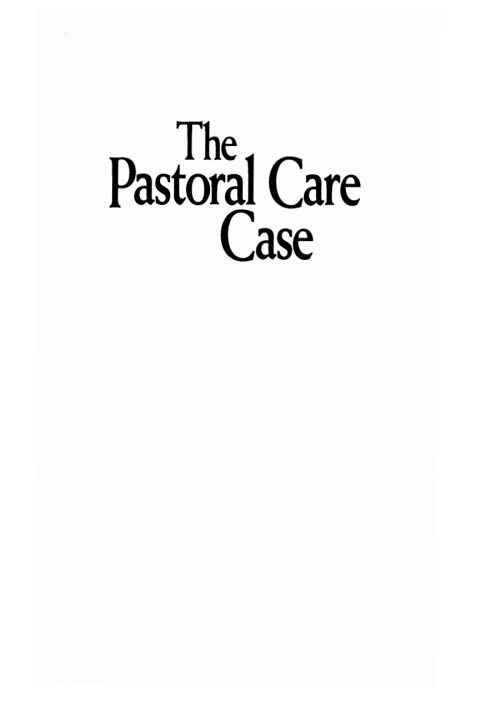 Cover image for book The Pastoral Care Case