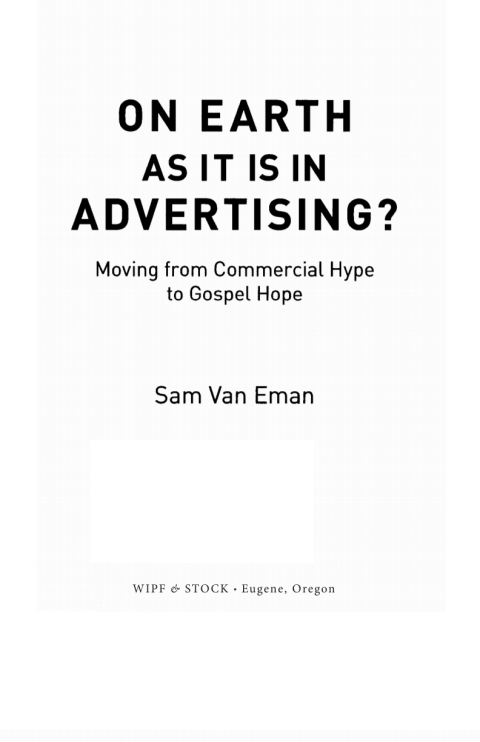 Cover image for book On Earth as It Is in Advertising?