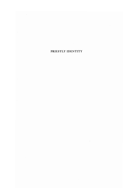 Cover image for book Priestly Identity