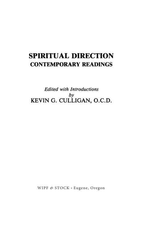 Cover image for book Spiritual Direction