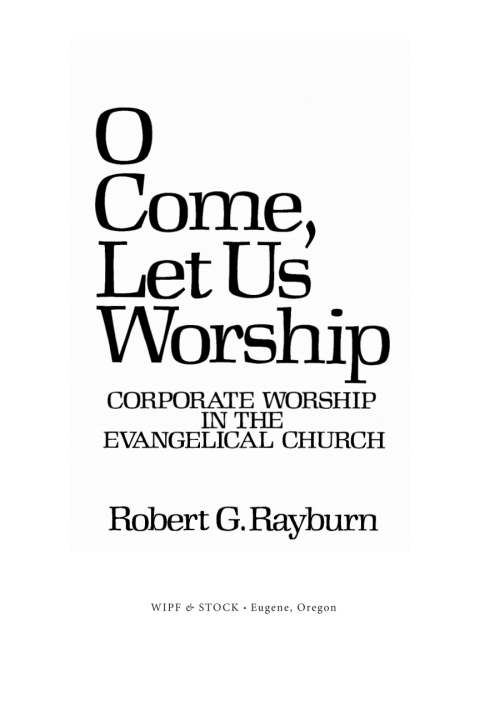 Cover image for book O Come, Let Us Worship