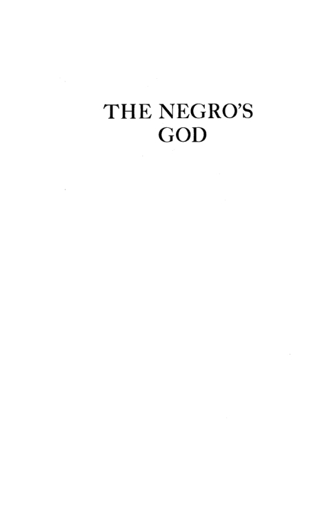 Cover image for book The Negro's God