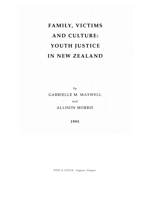 Cover image for book Family, Victims and Culture