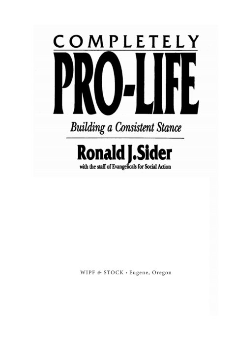 Cover image for book Completely Pro-Life
