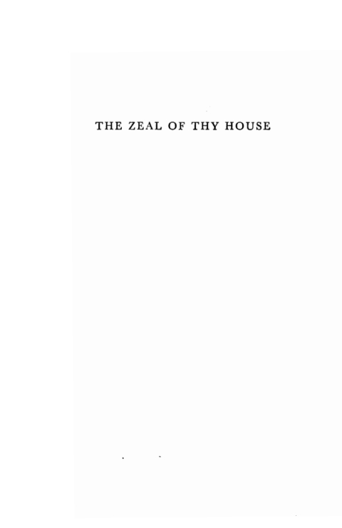 Cover image for book The Zeal of thy House