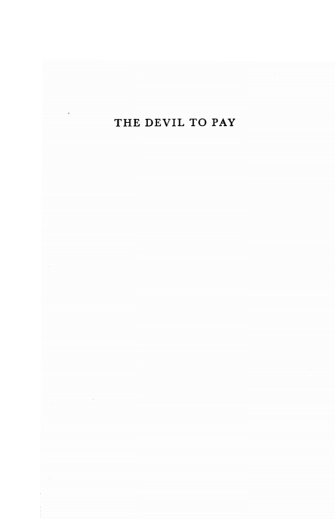 Cover image for book The Devil To Pay